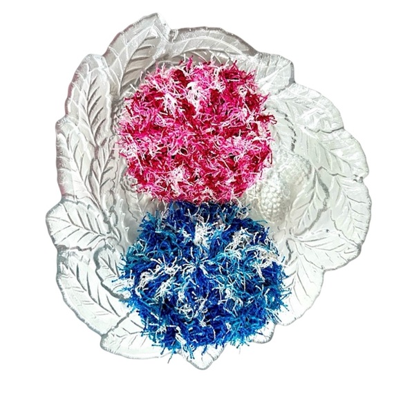 Hand Crafted Other - Hand Crafted Colorful Scrubbing Kitchen or Spa Pads Reusable Crocheted Polyester